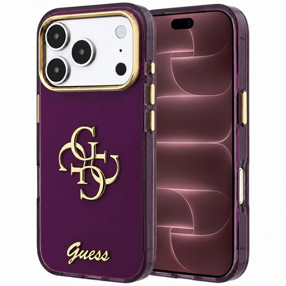 Husa pentru Apple iPhone 18 Pro Max / 17 Pro Max, Guess, IML 4G Metal Script, Visinie