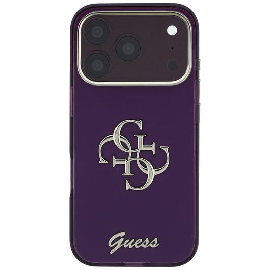 Husa pentru Apple iPhone 18 Pro Max / 17 Pro Max, Guess, IML 4G Metal Script, Visinie