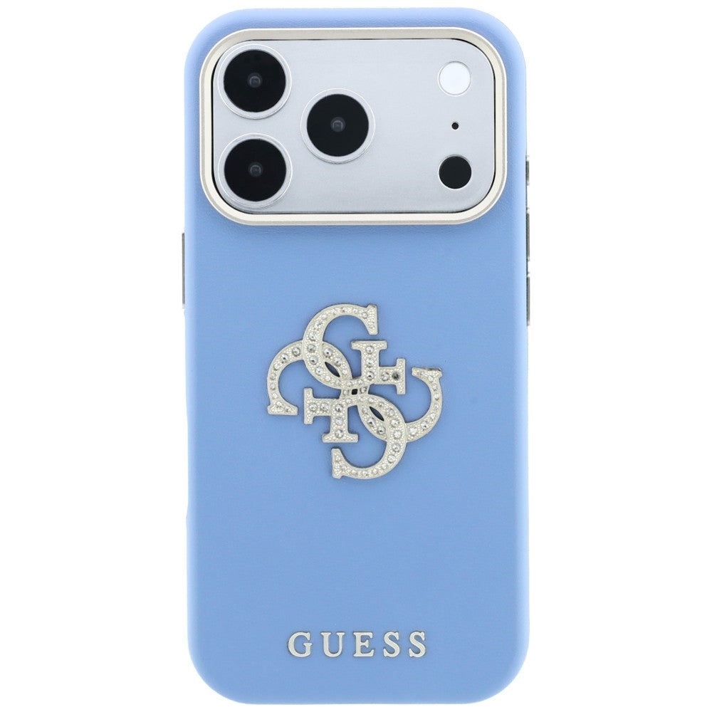 Husa pentru Apple iPhone 18 Pro Max / 17 Pro Max, Guess, Smooth Big Strass Logo, Bleu
