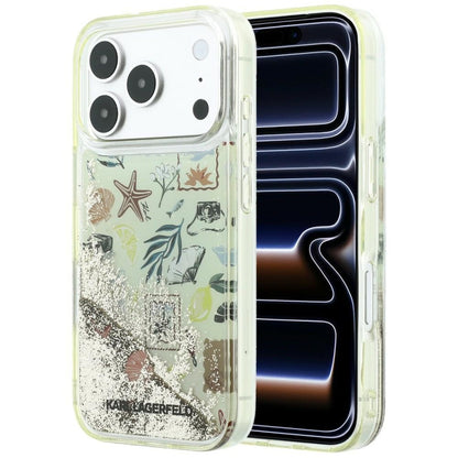 Husa pentru Apple iPhone 18 Pro Max / 17 Pro Max, Karl Lagerfeld, Liquid Glitter Beach and Sand, Bej