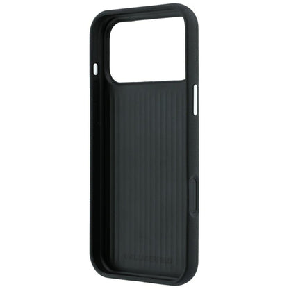 Husa pentru Apple iPhone 18 Pro Max / 17 Pro Max, Karl Lagerfeld, Saffiano with Karl & Choupette Head's Pin and Logo, Neagra