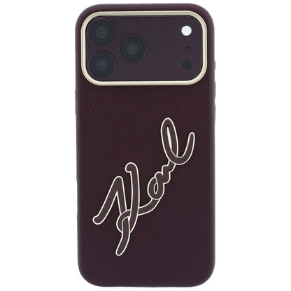 Husa pentru Apple iPhone 18 Pro Max / 17 Pro Max, Karl Lagerfeld, Smooth Big Resin Signature Logo, Visinie