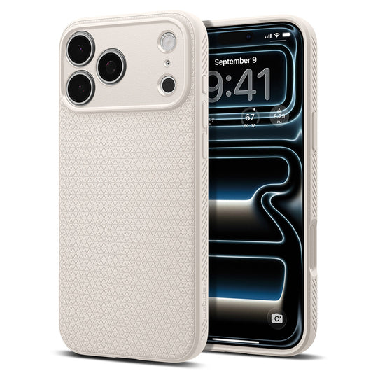 Husa pentru Apple iPhone 18 Pro Max / 17 Pro Max, Spigen, Liquid Air, Bej ACS12114