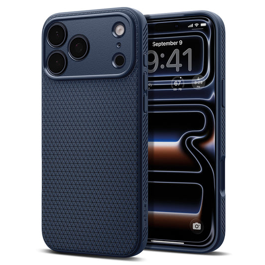 Husa pentru Apple iPhone 18 Pro Max / 17 Pro Max, Spigen, Liquid Air, Bleumarin ACS12112