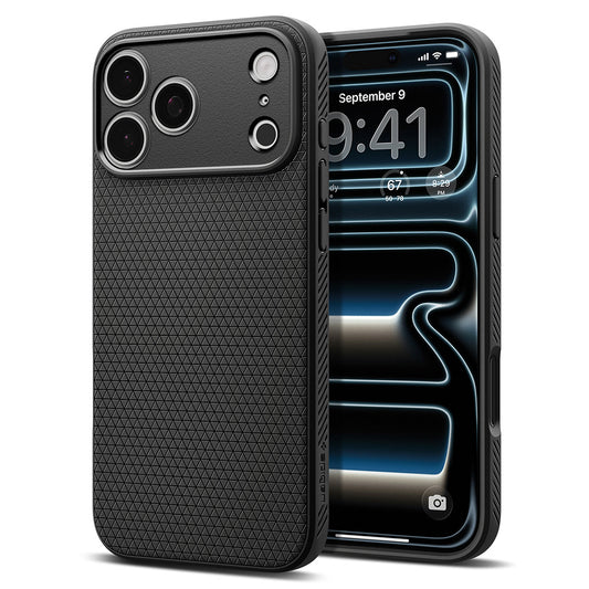 Husa pentru Apple iPhone 18 Pro Max / 17 Pro Max, Spigen, Liquid Air, Neagra Mata ACS12111