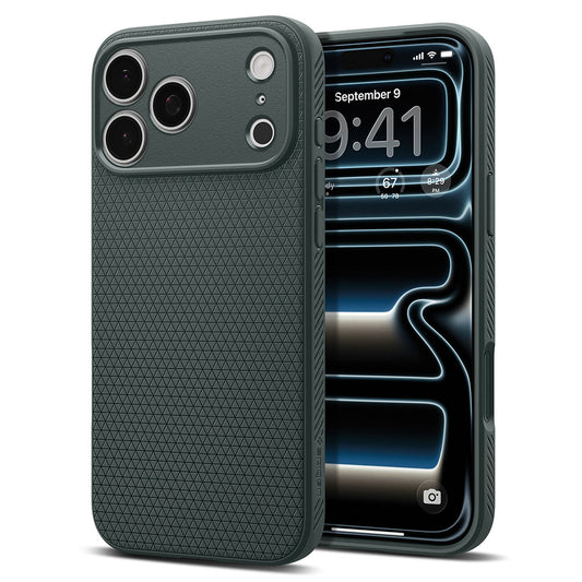 Husa pentru Apple iPhone 18 Pro Max / 17 Pro Max, Spigen, Liquid Air, Verde ACS12113