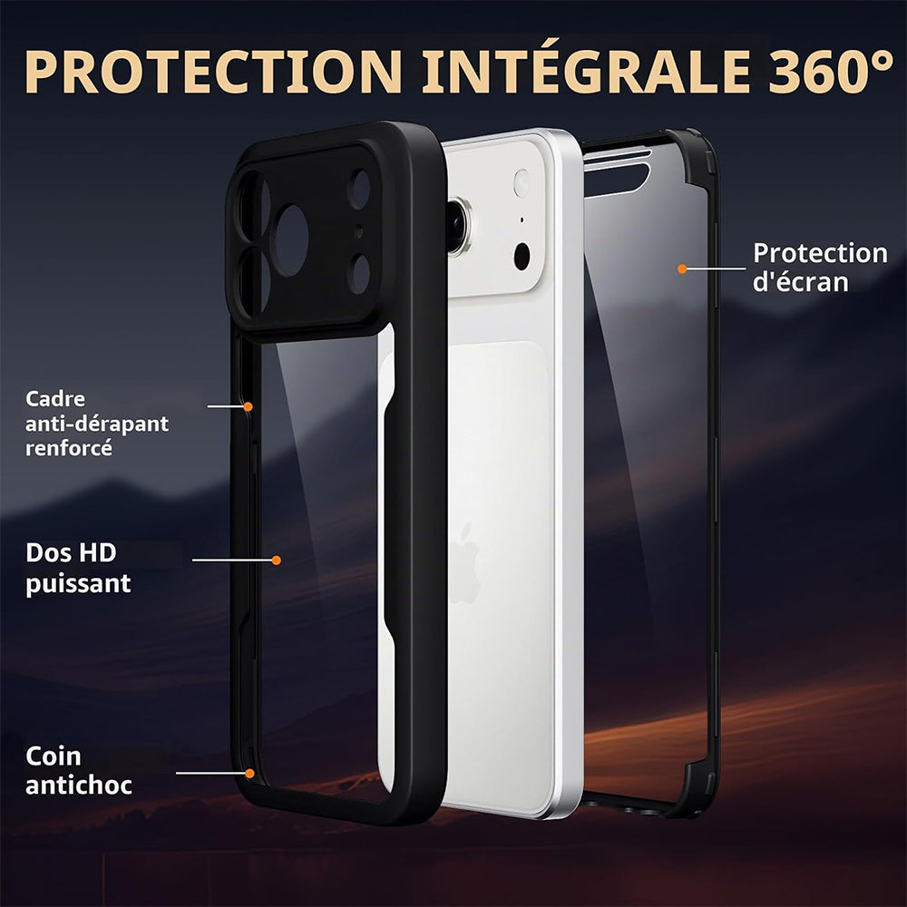 Husa pentru Apple iPhone 18 Pro Max / 17 Pro Max, Techsuit, ColorVerse 360, Neagra