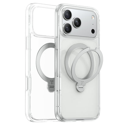 Husa MagSafe pentru Apple iPhone 18 Pro Max / 17 Pro Max, Torras, Ostand Spin, Transparenta