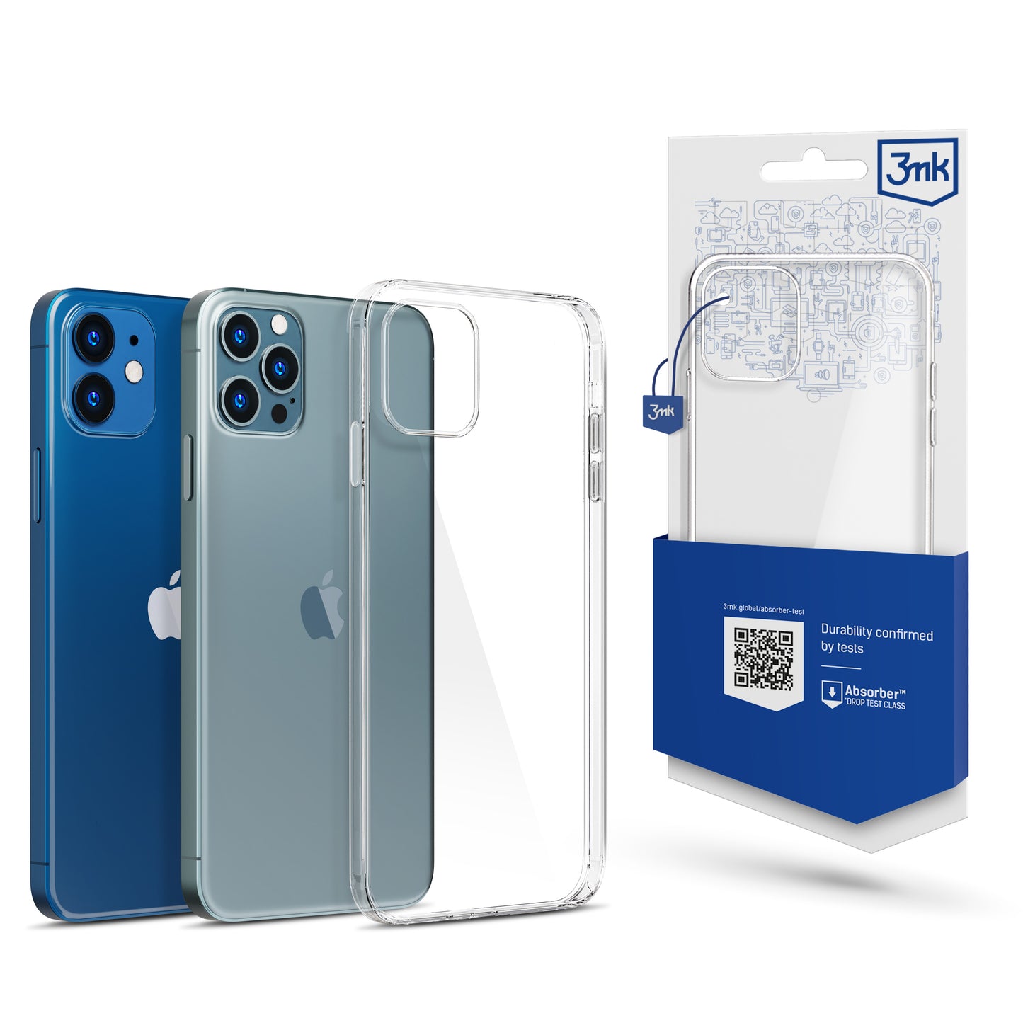 Etui do Apple iPhone 12 / 12 Pro, 3MK, przezroczyste, przezroczyste