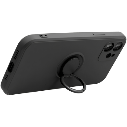 Husa pentru Apple iPhone 16 Pro, OEM, Silicone Ring, Neagra