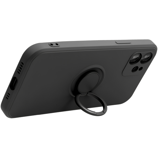 Husa pentru Apple iPhone 16 Pro Max, OEM, Silicone Ring, Neagra