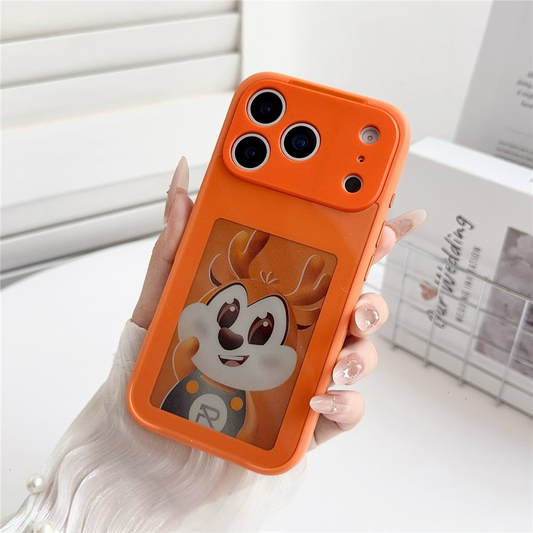 Husa pentru Apple iPhone 17 Pro, OEM, Display Customized E-Ink, Portocalie