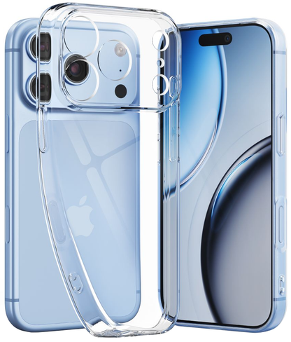 Husa pentru Apple iPhone 18 Pro Max / 17 Pro Max, Tech-Protect, Flexair with Screen Protector, Transparenta