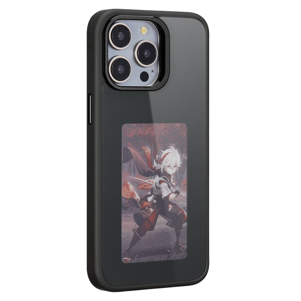 Husa pentru Apple iPhone 13 Pro Max, OEM, Display Customized E-Ink, Neagra