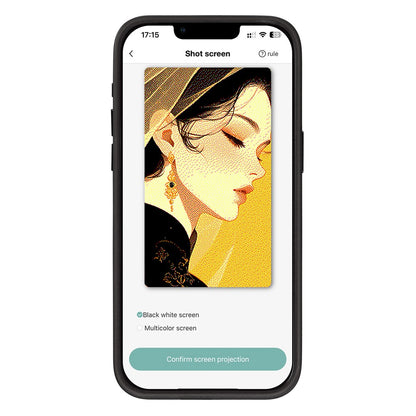 Husa pentru Apple iPhone 14 Pro Max, OEM, Display Customized E-Ink, Neagra
