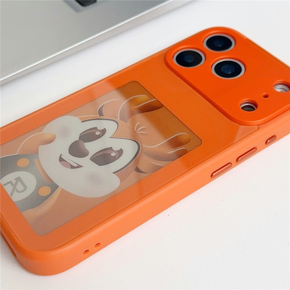 Husa pentru Apple iPhone 17 Pro Max, OEM, Display Customized E-Ink, Portocalie
