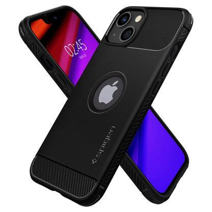 Husa pentru Apple iPhone 13, Spigen, Rugged Armor, Neagra ACS03518