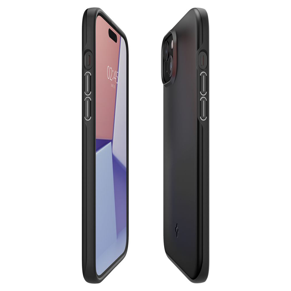 Husa pentru Apple iPhone 15, Spigen, Thin Fit, Neagra  ACS06776