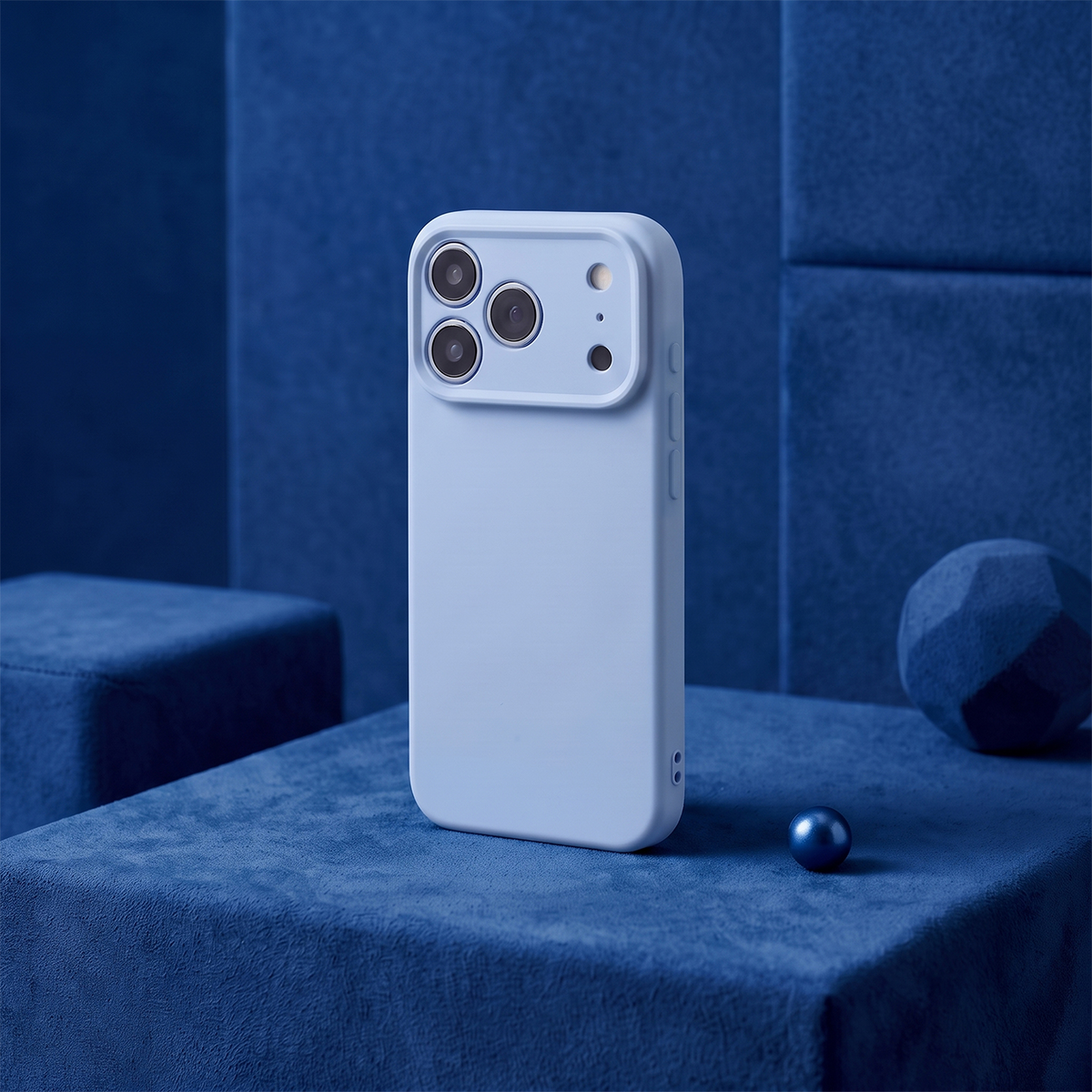 Husa pentru Apple iPhone 18 Pro Max / 17 Pro Max, OEM, Silicone, Albastra