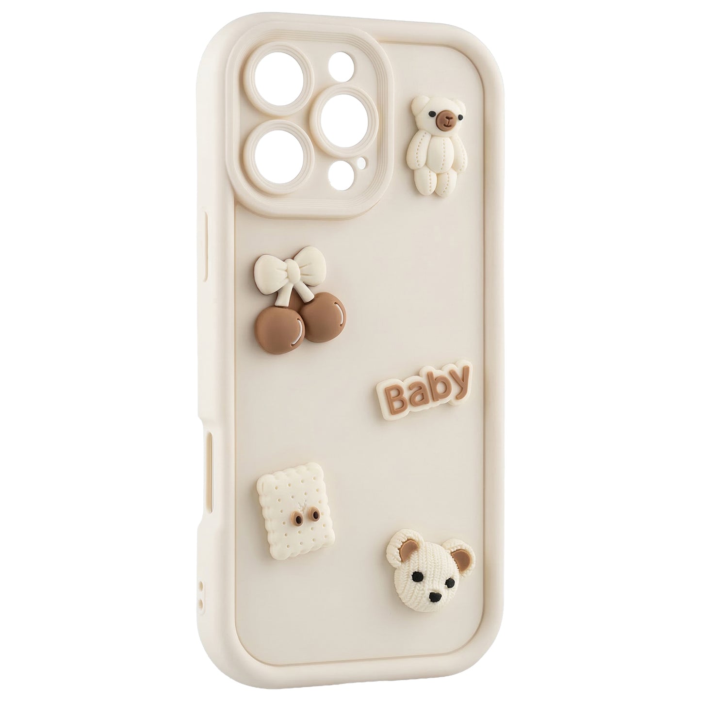 Husa pentru Apple iPhone 13, OEM, Ultra Trendy 3D Bear, Bej
