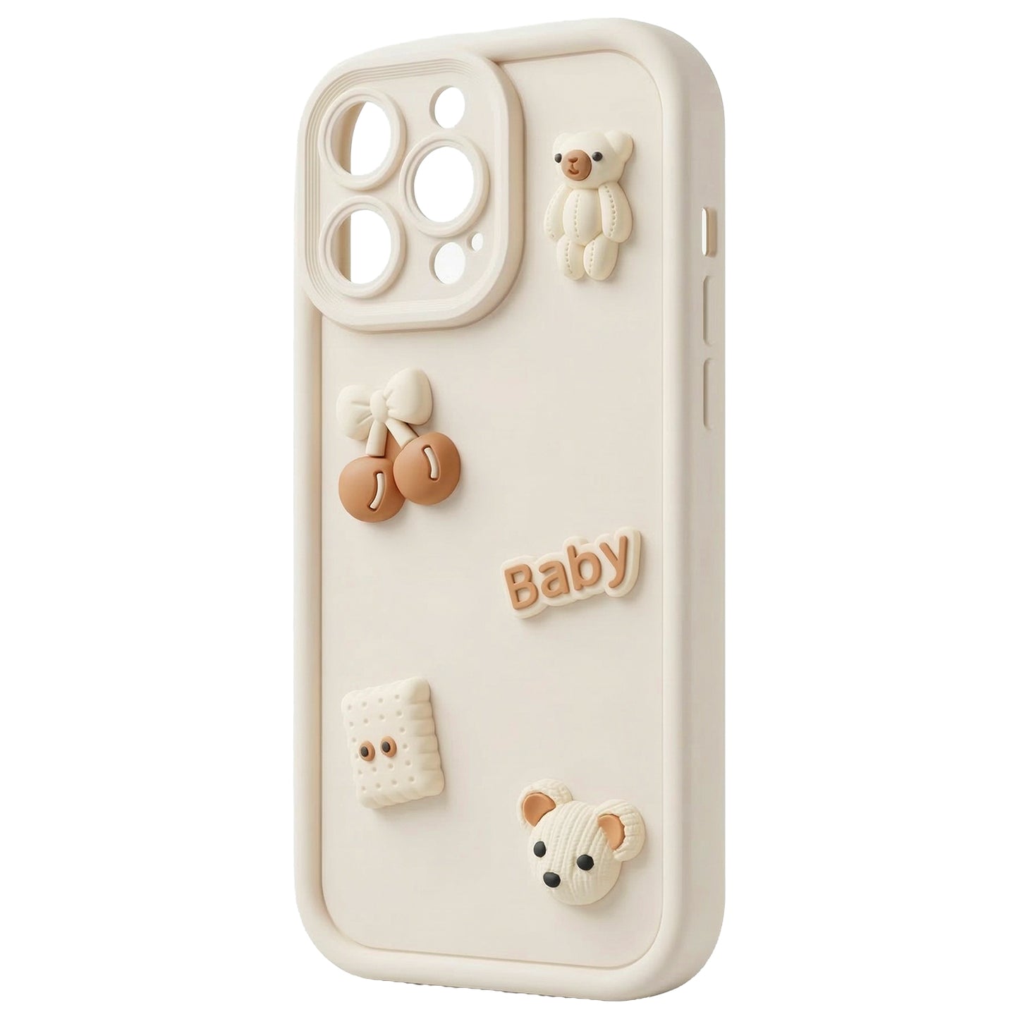 Husa pentru Apple iPhone 17, OEM, Ultra Trendy 3D Bear, Bej