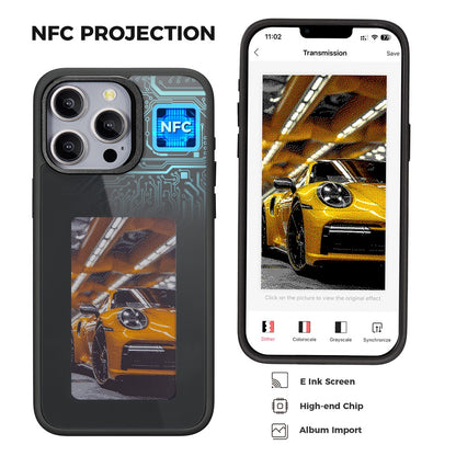 Husa pentru Apple iPhone 13 Pro Max, OEM, Display Customized E-Ink, Neagra