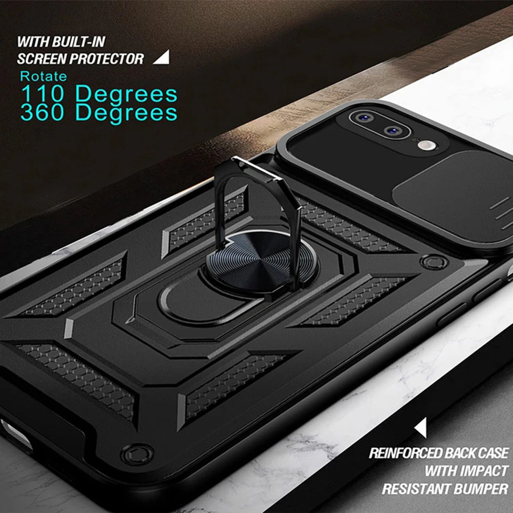 Husa pentru Apple iPhone 8 Plus / 7 Plus, Techsuit, CamShield, Neagra