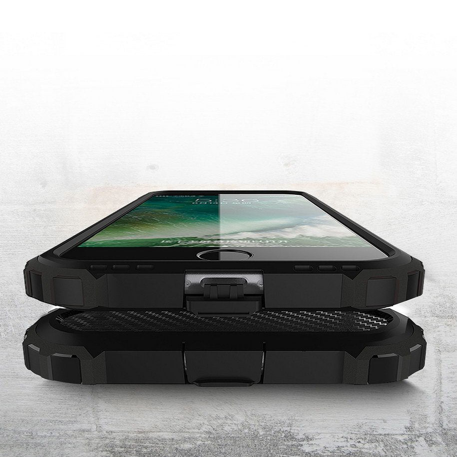 Husa pentru Apple iPhone SE (2022) / SE (2020) / 8 / 7, Techsuit, Hybrid Armor, Neagra