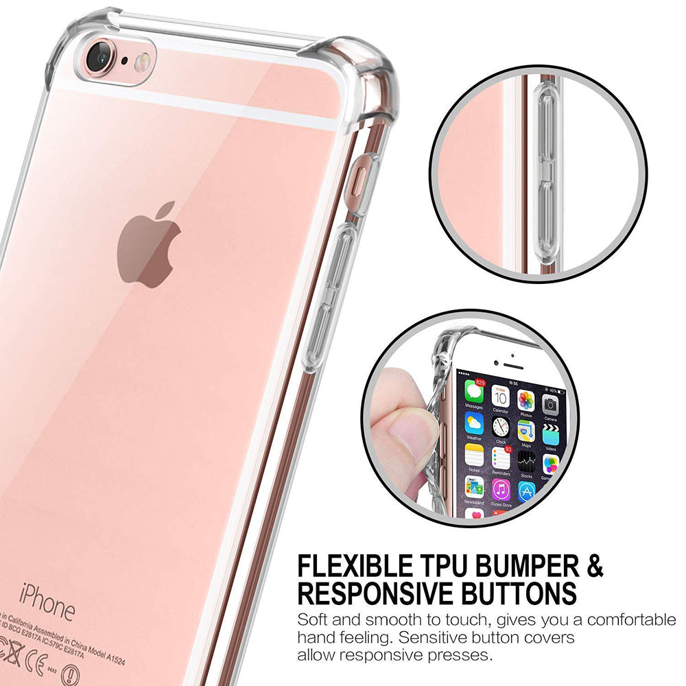 Husa pentru Apple iPhone SE (2022) / SE (2020) / 8 / 7, Techsuit, Shockproof Clear, Transparenta