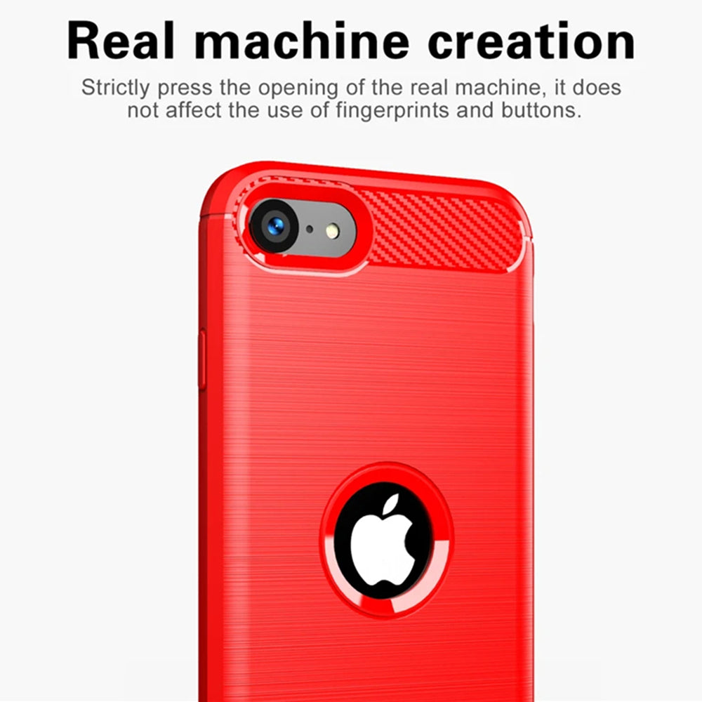 Husa pentru Apple iPhone SE (2022) / SE (2020), Techsuit, Carbon, Neagra