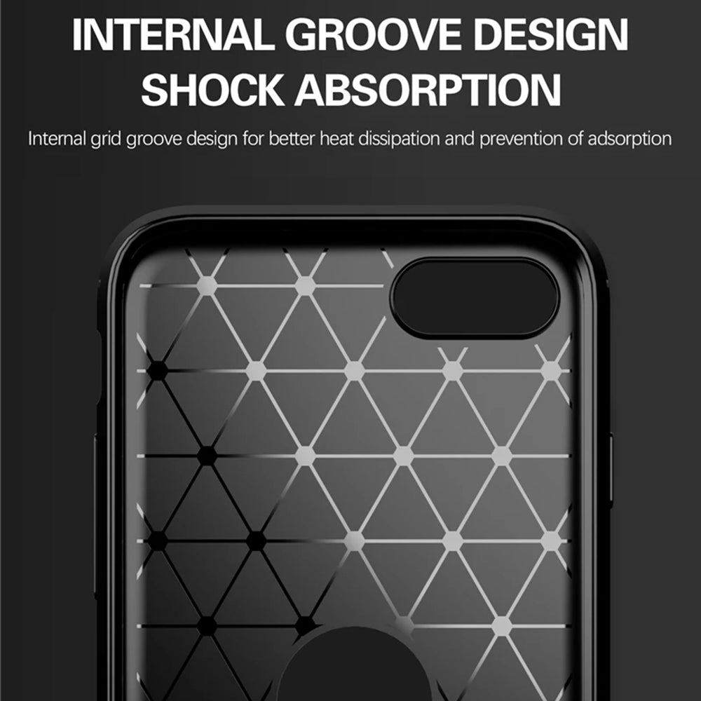 Husa pentru Apple iPhone SE (2022) / SE (2020), Techsuit, Carbon, Neagra