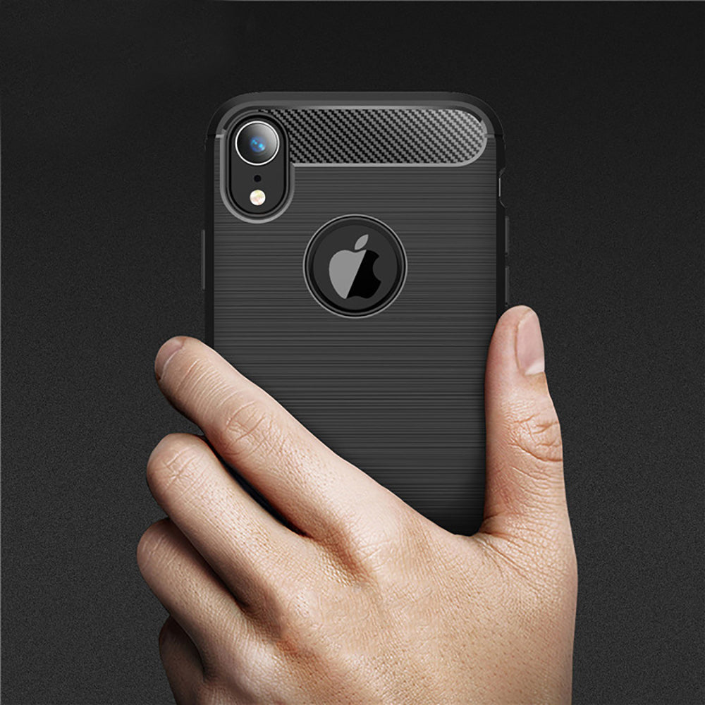 Husa pentru Apple iPhone XR, Techsuit, Carbon, Neagra