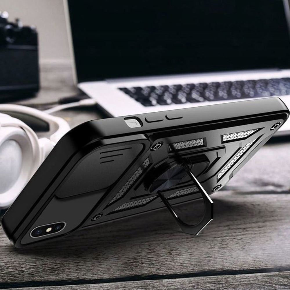 Husa pentru Apple iPhone XS Max, Techsuit, CamShield, Neagra