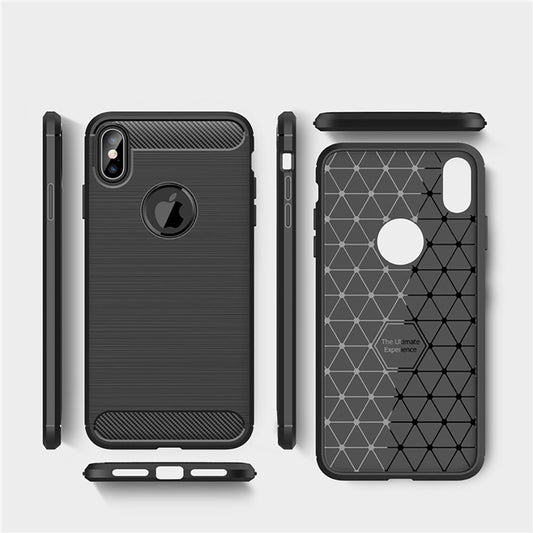 Husa pentru Apple iPhone XS Max, Techsuit, Carbon, Neagra