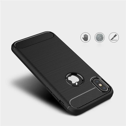 Husa pentru Apple iPhone XS / X, Techsuit, Carbon, Neagra