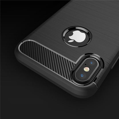 Husa pentru Apple iPhone XS / X, Techsuit, Carbon, Neagra