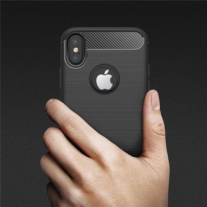 Husa pentru Apple iPhone XS / X, Techsuit, Carbon, Neagra