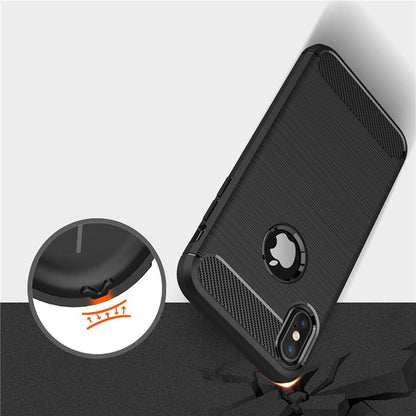 Husa pentru Apple iPhone XS / X, Techsuit, Carbon, Neagra