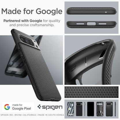 Husa pentru Google Pixel 8 Pro, Spigen, Liquid Air Matte, Neagra ACS06311