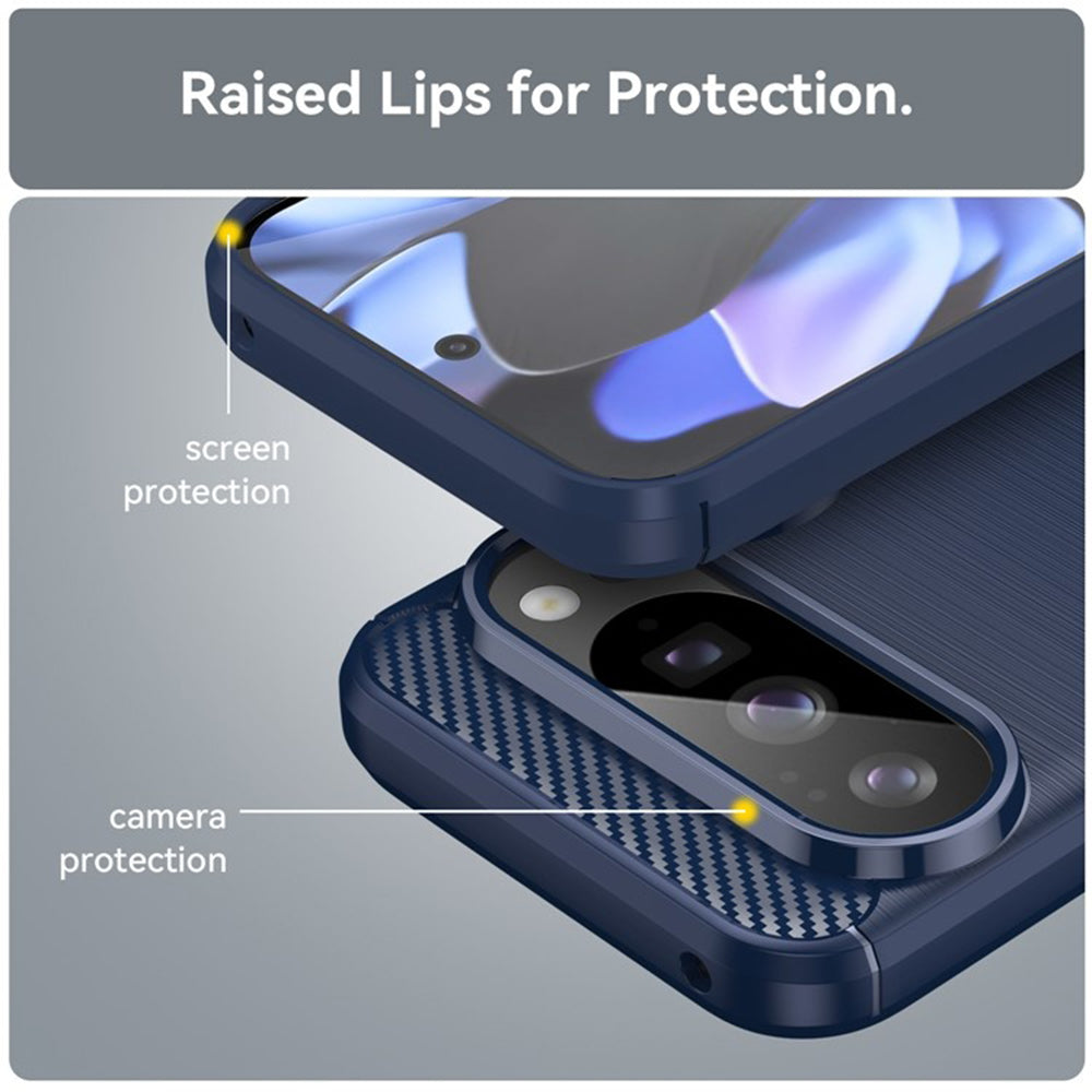 Husa pentru Google Pixel 10 Pro / 10, Techsuit, Carbon, Albastra