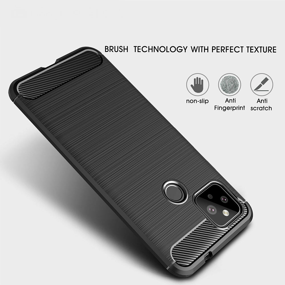 Husa pentru Google Pixel 4a 5G, Techsuit, Carbon, Neagra