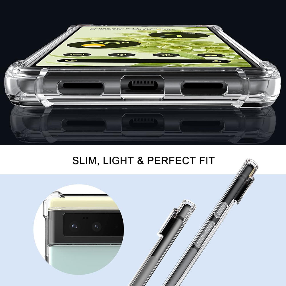Husa pentru Google Pixel 6 Pro, Techsuit, Shockproof Clear, Transparenta