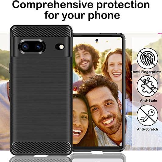Husa pentru Google Pixel 7, Techsuit, Carbon, Neagra