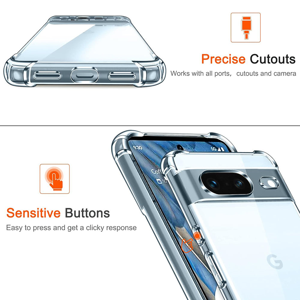 Husa pentru Google Pixel 7, Techsuit, Shockproof Clear, Transparenta