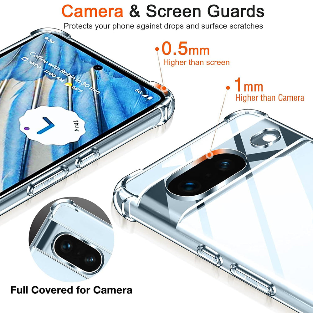 Husa pentru Google Pixel 7, Techsuit, Shockproof Clear, Transparenta