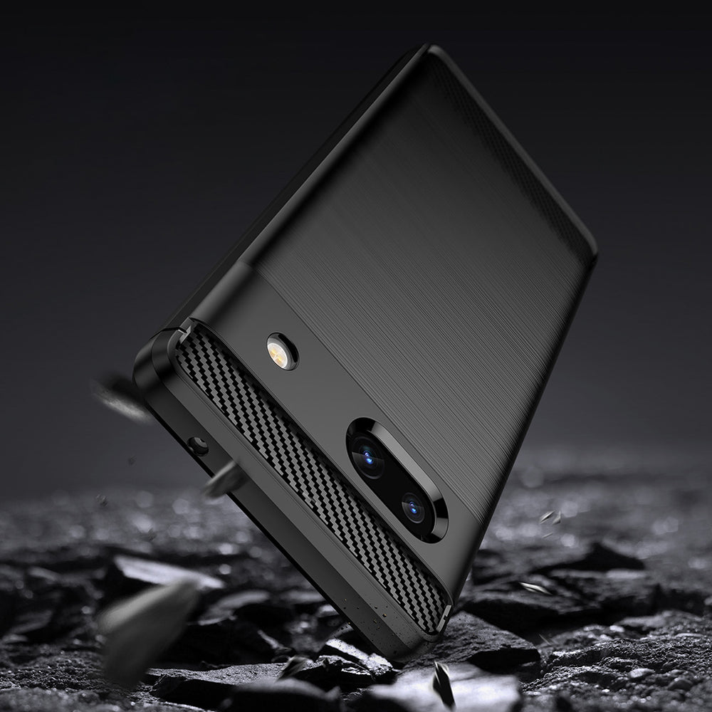 Husa pentru Google Pixel 7a, Techsuit, Carbon, Neagra