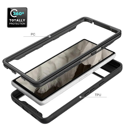 Husa pentru Google Pixel 7a, Techsuit, Defense360 Pro, Neagra