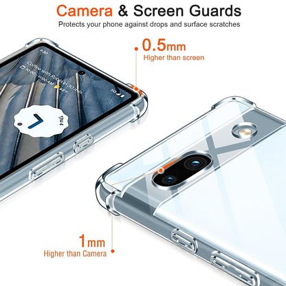 Husa pentru Google Pixel 7a, Techsuit, Shockproof Clear, Transparenta