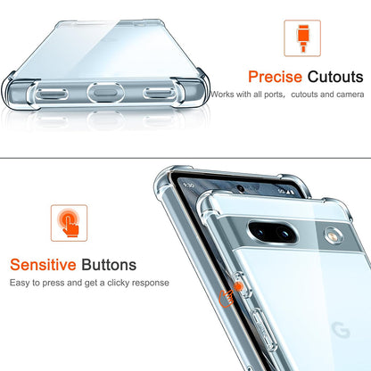 Husa pentru Google Pixel 7a, Techsuit, Shockproof Clear, Transparenta