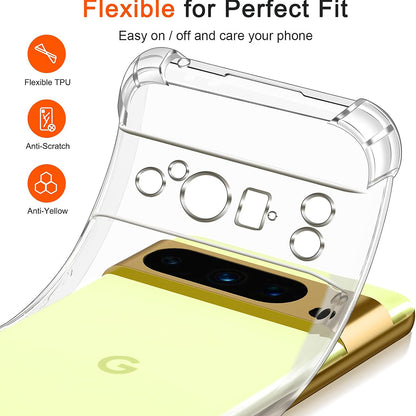 Husa pentru Google Pixel 8 Pro, Techsuit, Shockproof Clear, Transparenta